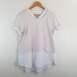 Anthropologie PostmarkShort Sleeve Layered Blouse